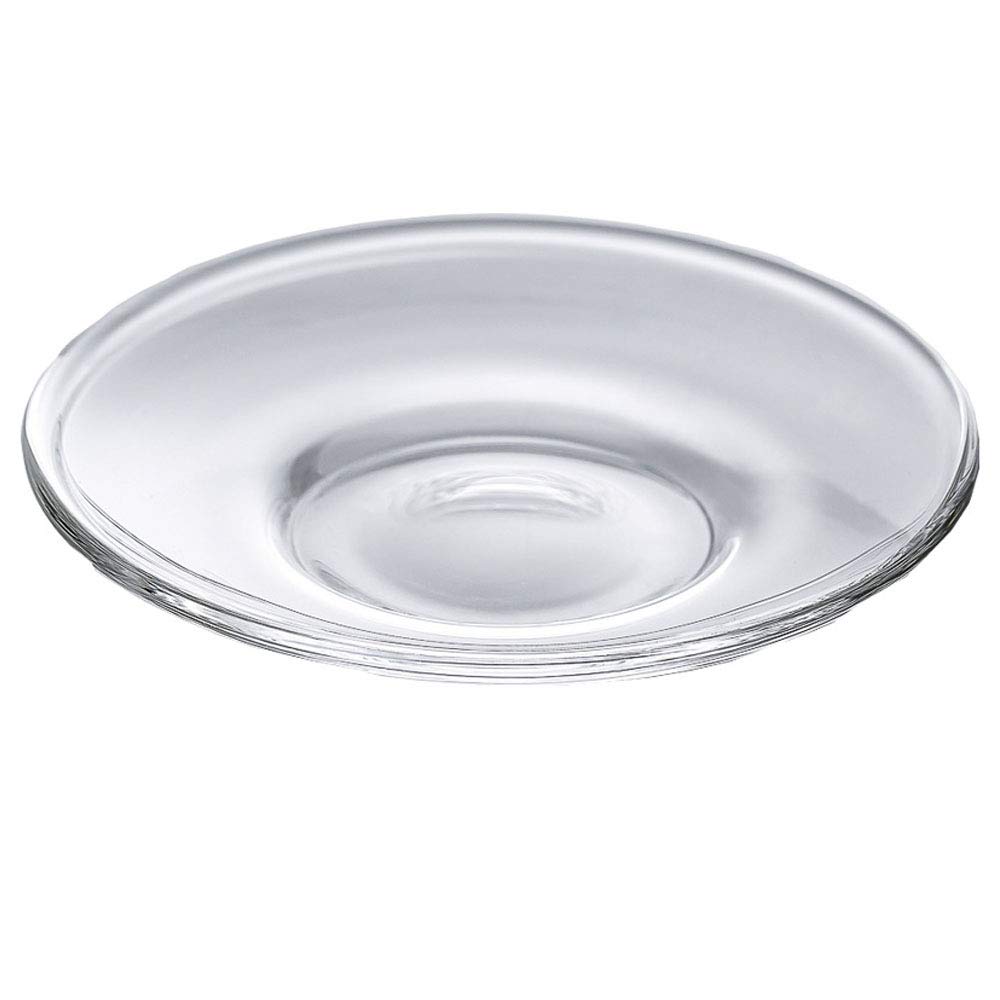 12cm Piattino Vetro Set di 4 Adatta Perfettamente per la Tazza Vetro, Set di 4 Piattino Grande