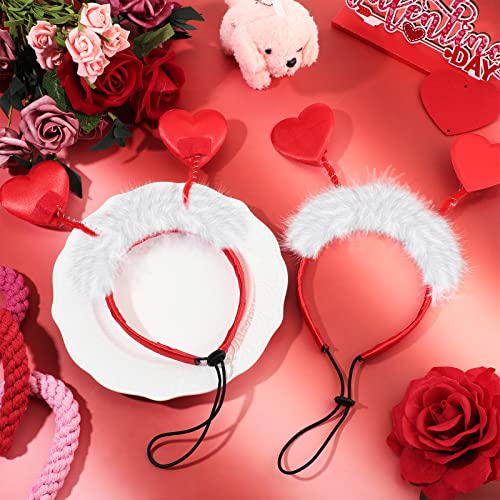 2 piezas diadema de corazón para perro talla M y L miniatura 7