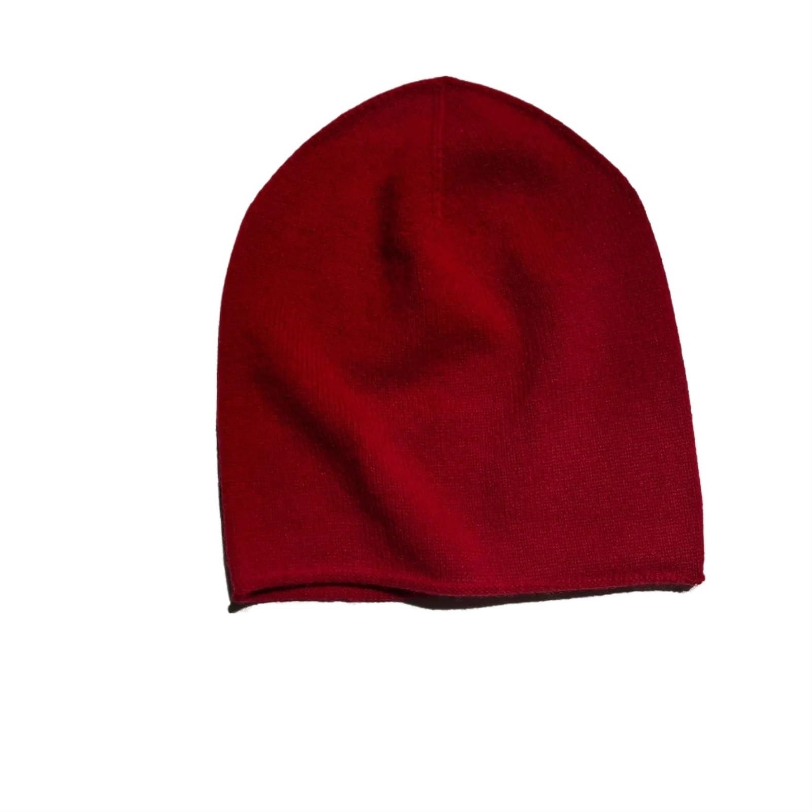 Knitted Cap Pure Cashmere Hat Fashion Beanie Warm Outdoor Woolen Knit Soft Casual Cap Men Women Winter(Red)
