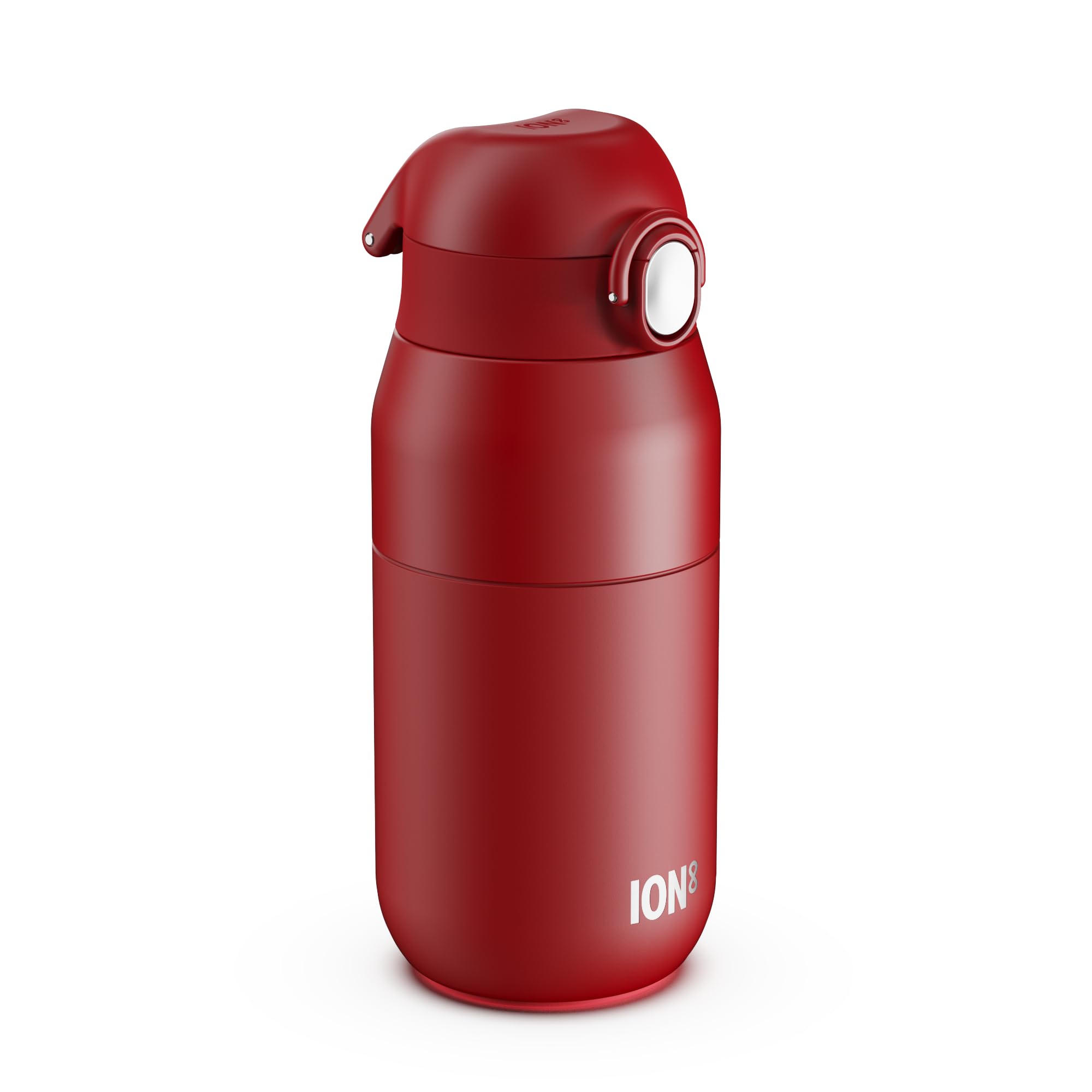 ION8 Primo Revive Insulated Water Bottle 360 ml (12 oz)– Leakproof Stainless Steel Bottle with Flip Lid, One Touch Open, Fast Flow, Vacuum Insulated Hot & Cold, Dishwasher Safe, Red — image 1