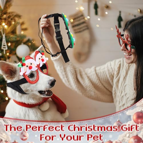 FairySandy 6 Piezas Gafas de Navidad para Perros miniatura 6
