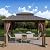 Yardsight 10'x12' Hardtop Gazebo, Outdoor Aluminum Frame Galvanized Steel Double Roof Pavilion with Netting and Shaded Curtains, Permanent Metal Pergolas for Patio, Backyard, Deck and Lawns.