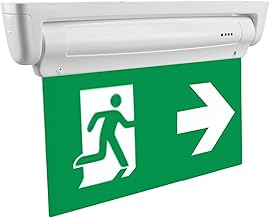 Leikurvo Illuminazione di emergenza a LED, con batteria di emergenza fino a 3 ore, luce di uscita di emergenza, segnale di emergenza, segnale di uscita di emergenza, con 4 pittogrammi di uscita di