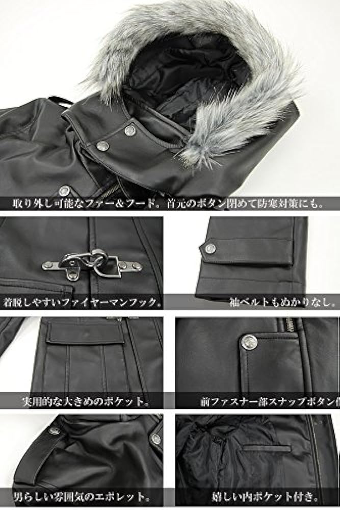 ACCADEMIA　イタリア製　本革　ファイヤーマンコート　レザーコート　カーキ 71MyAXZQTxL._AC_UY350_.jpg