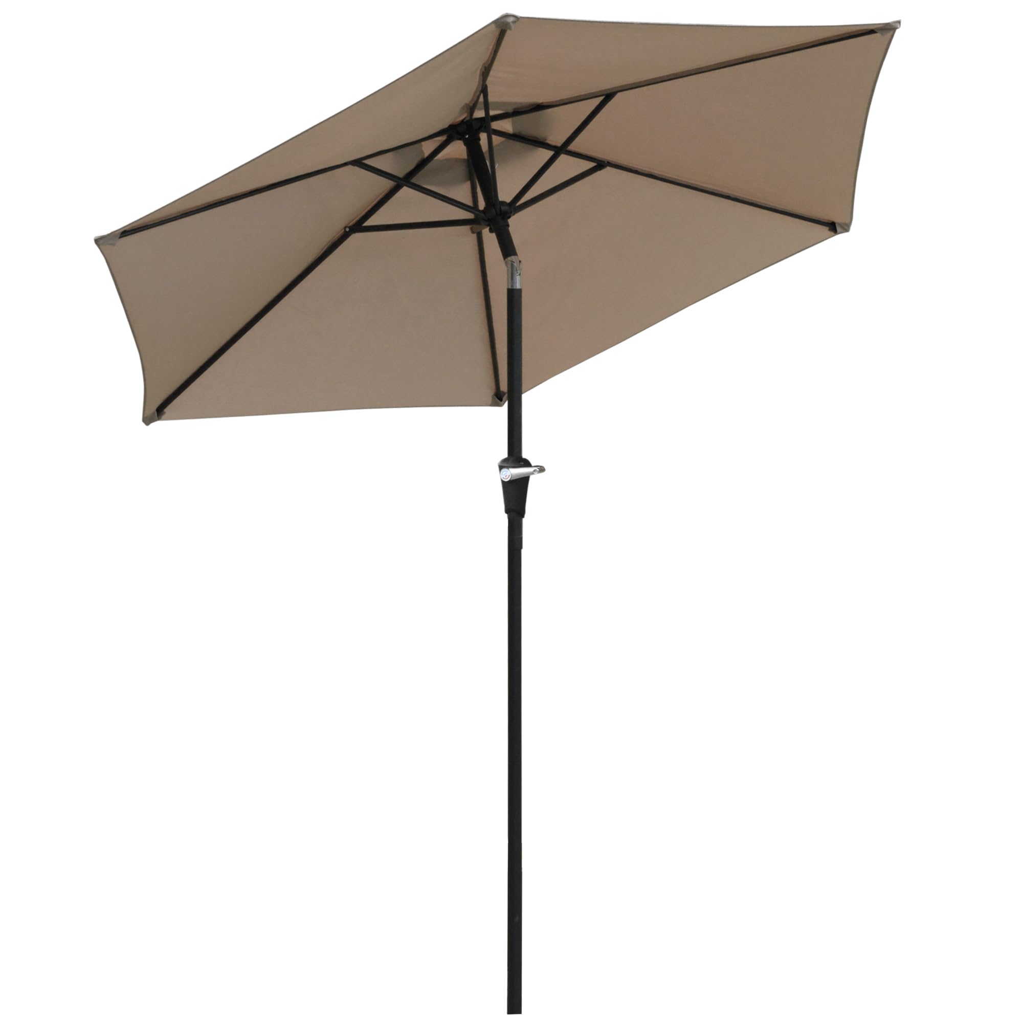Outsunny Sombrilla de Jardín Ø230x216 cm Parasol de Terraza Basculante Apertura Manual Impermeable para Patio Piscina