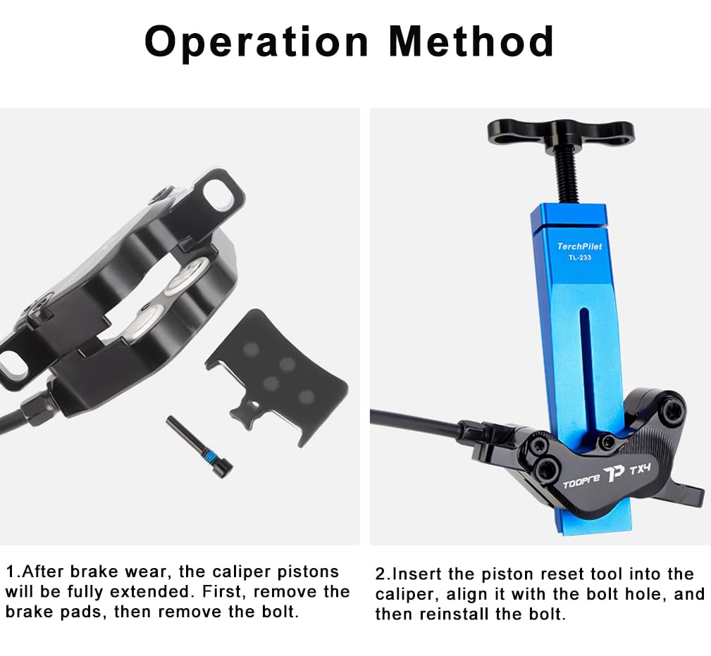 Fahrrad-Hydraulik-Scheibenbremsenkolben-Presswerkzeug für SRAM-Bremssättel – CNC-Aluminium, kompatibel mit Shimano, Magura Dual-/Quad-Kolben-Keramikbremsen, Bremsenwartungswerkzeug