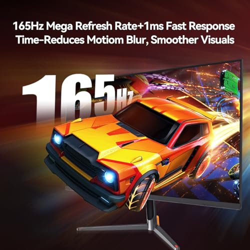 Image of CUNPU 24 Inch Gaming Monitor, FHD 1080P 165Hz Monitor, IPS Display, Free-sync Compatible, 99% SRGB Color Gamut VESA 100 * 100mm Eye Care, Ultra-Slim Frame, Black