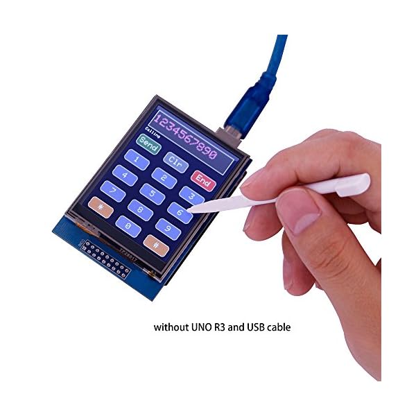 ELEGOO Pantalla Táctil TFT de 2,8 Pulgadas con Tarjeta SD con Todos Los Datos Técnicos en CD Compatible con Arduino UNO… - Imagen 5