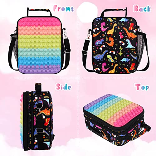 Pop Lunch Box For Girls Kids School Lunch Bag,Back To School Supplies Pop Insulated Lunch Box Tote For Kids School Travel Gifts,School Supplies Office Leakproof Cooler Bag Reusable Lunch Box Girls #TOP2