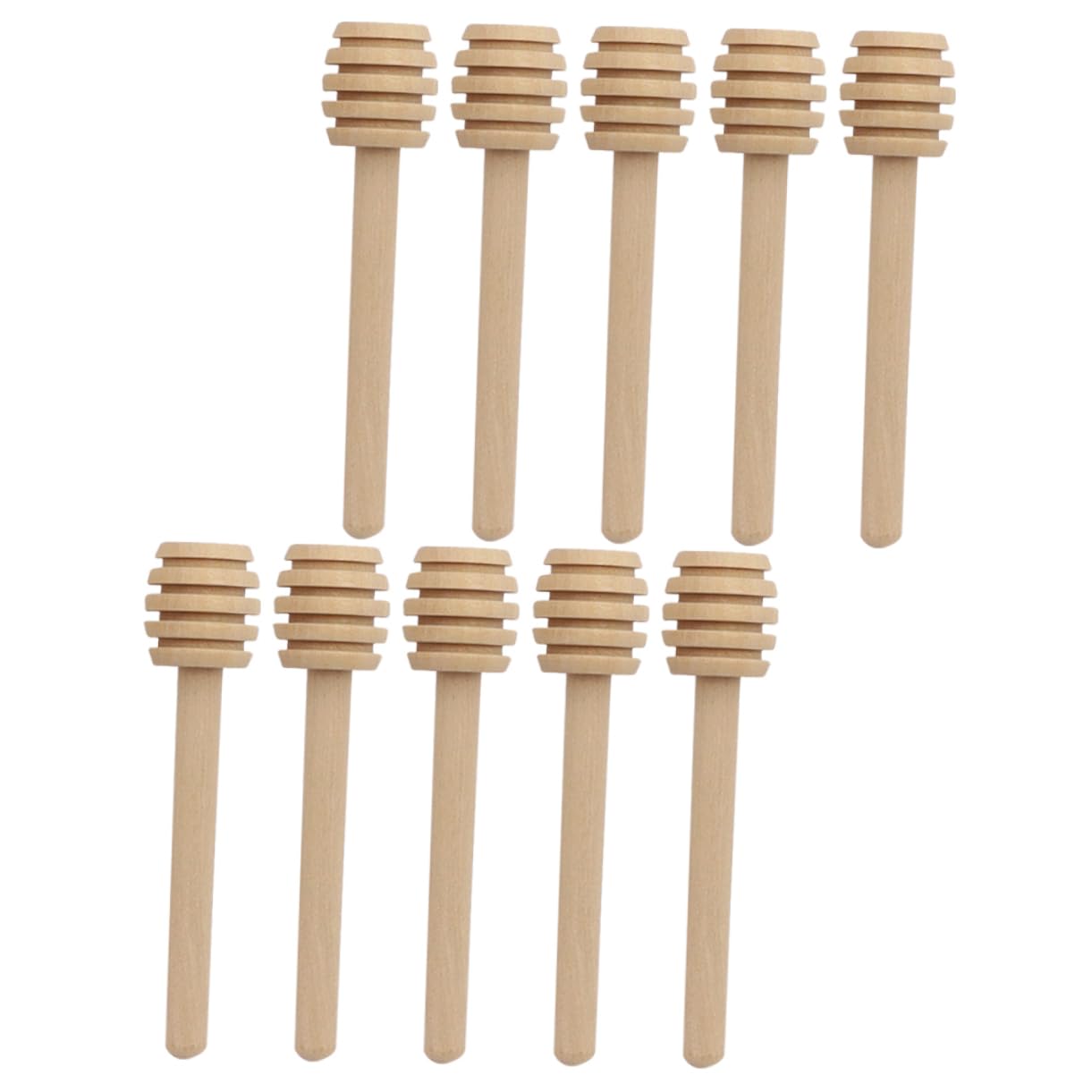 FELTECHELECTR Wooden Honey Stirring Rods 10pcs Set Honey Dier Stirring Stick Rod for Marmalade Tea and Coffee Pot Stirring