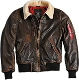 ALPHA INDUSTRIES Herren Injector Leather Injektor III Leder, Vintage Brown, L