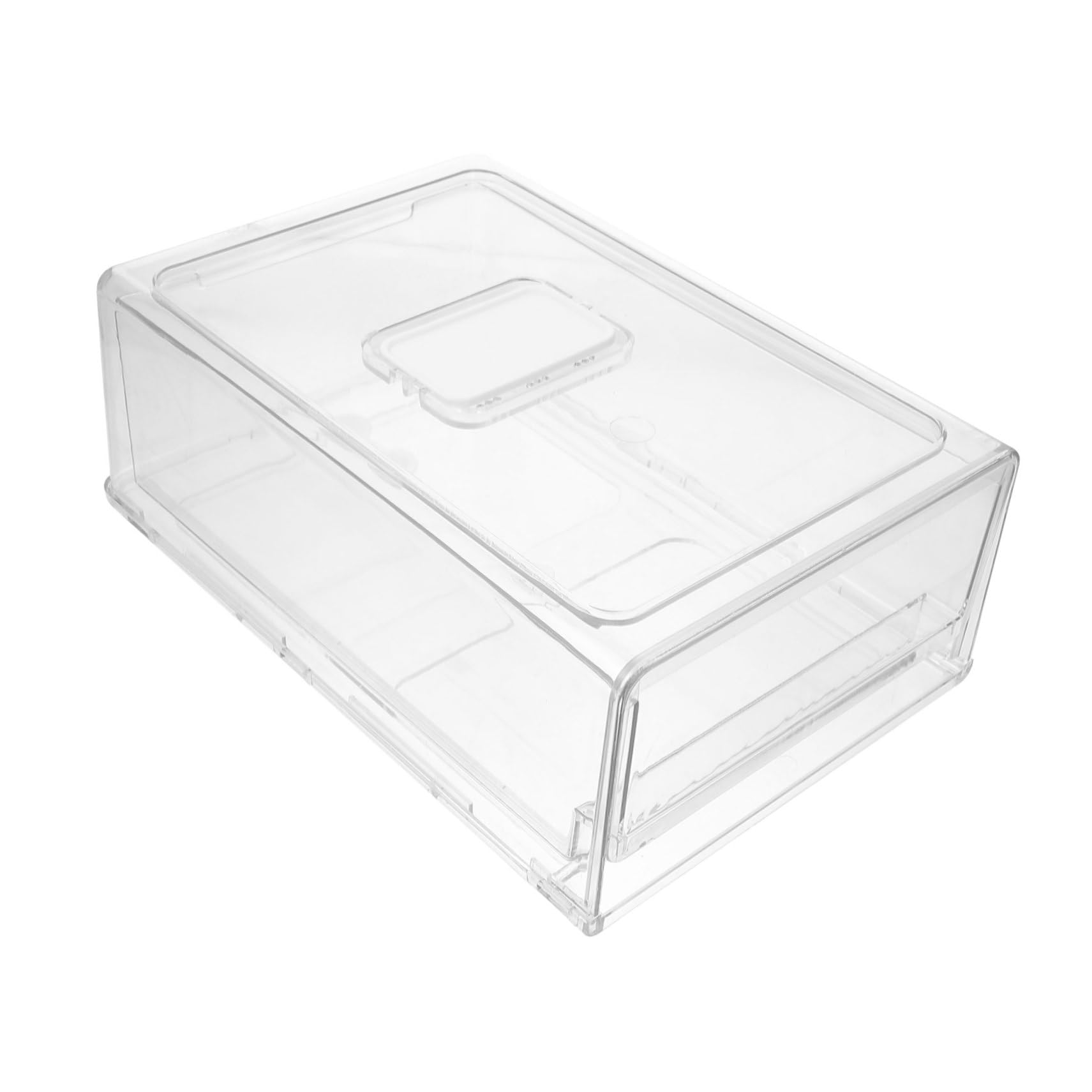 Contenitore Organizer Frigorifero a Cassetto Impilabile Bianco