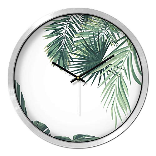BreguhtThe Living Room Wall Clock Yunbai Series Innotime Clock Clock Clock Quartz Mute Large Bedroom Modern Watch Love Box,12 Inches (30Cm),Forget The White Box Leaf Languagemodern Decoration, Classi