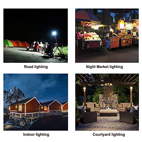 Festnight 9 W / 7 W Portátil LED Acampamento Movido A Energia Solar Lâmpada Remoto Controlado À Prov