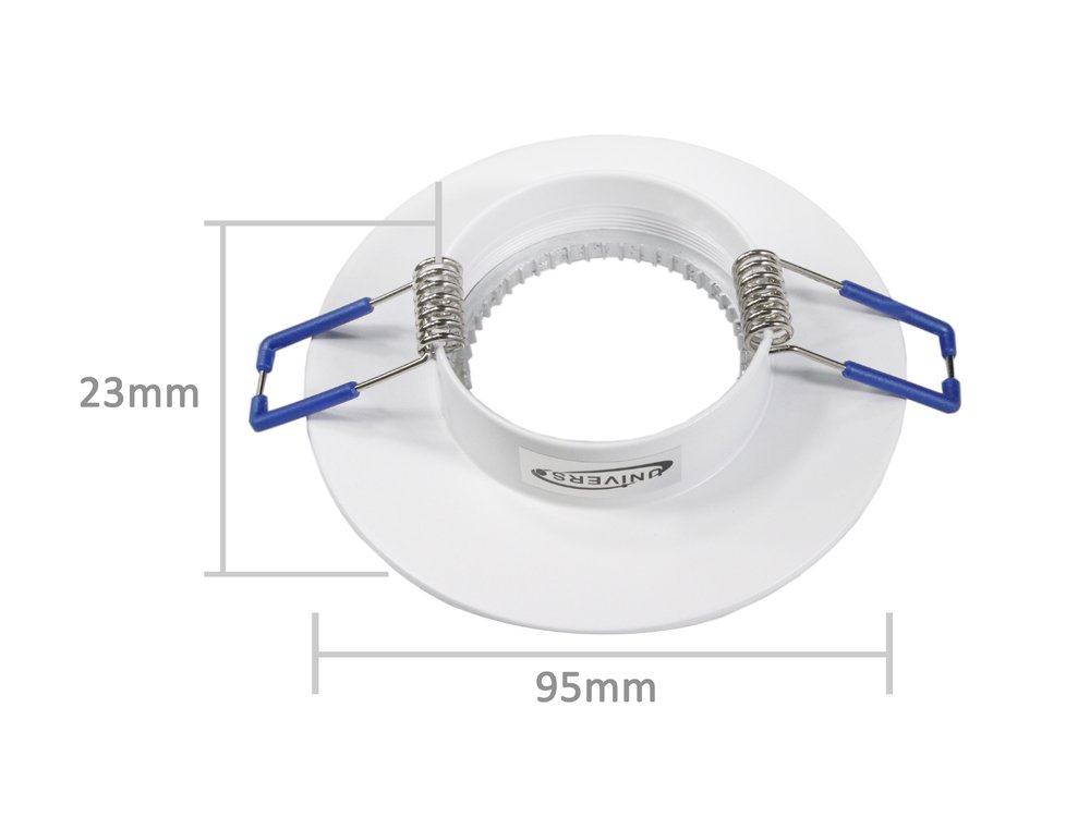Portafaretto Da Incasso Tondo Per Soffitto In Cartongesso - Diametro 80 Mm, Foro 60-65 Mm, Materiale Alluminio, Finitura Oro Lucido - Foto 11