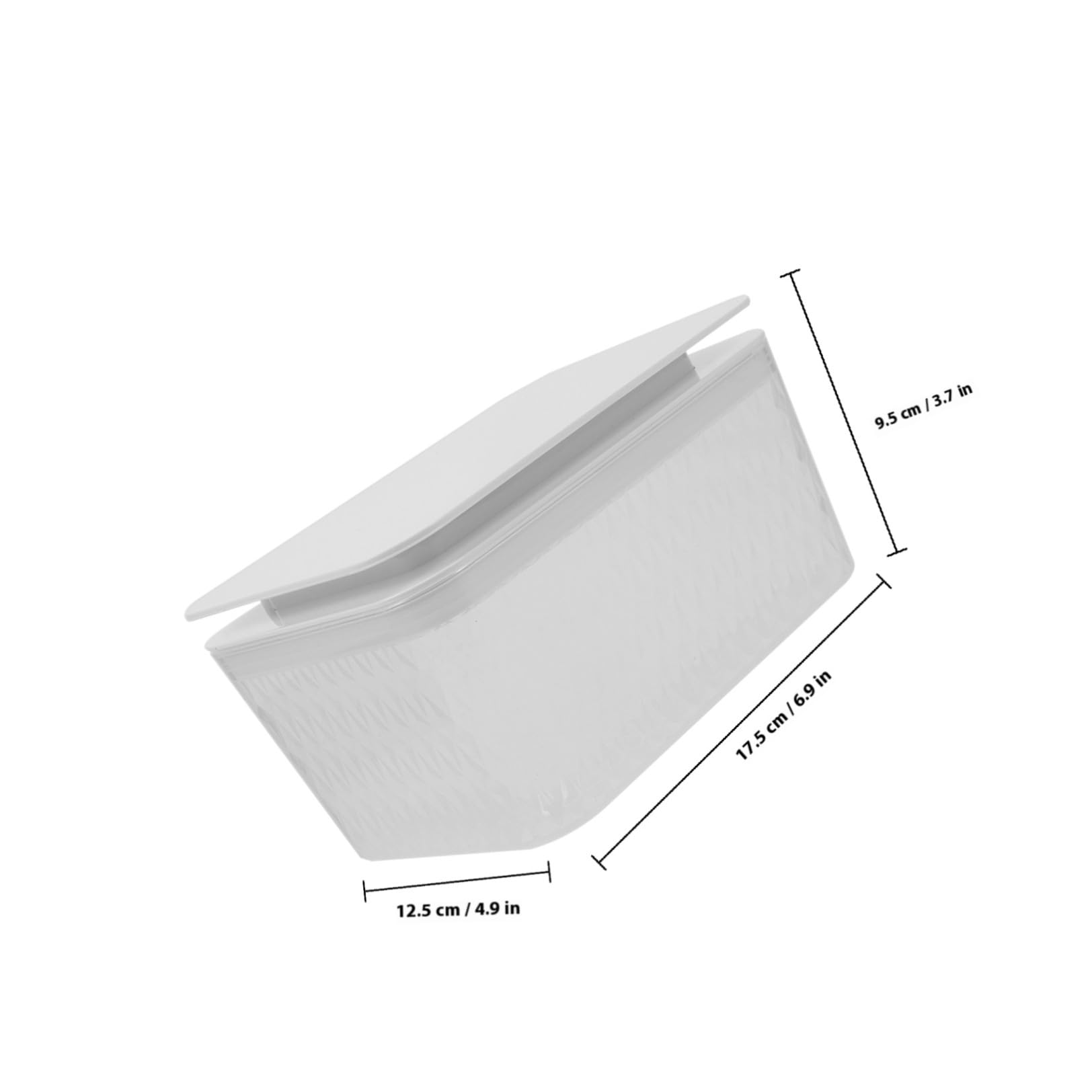 Caja Dispensadora de Toallitas Portátil Tapa de Plástico Blanco
