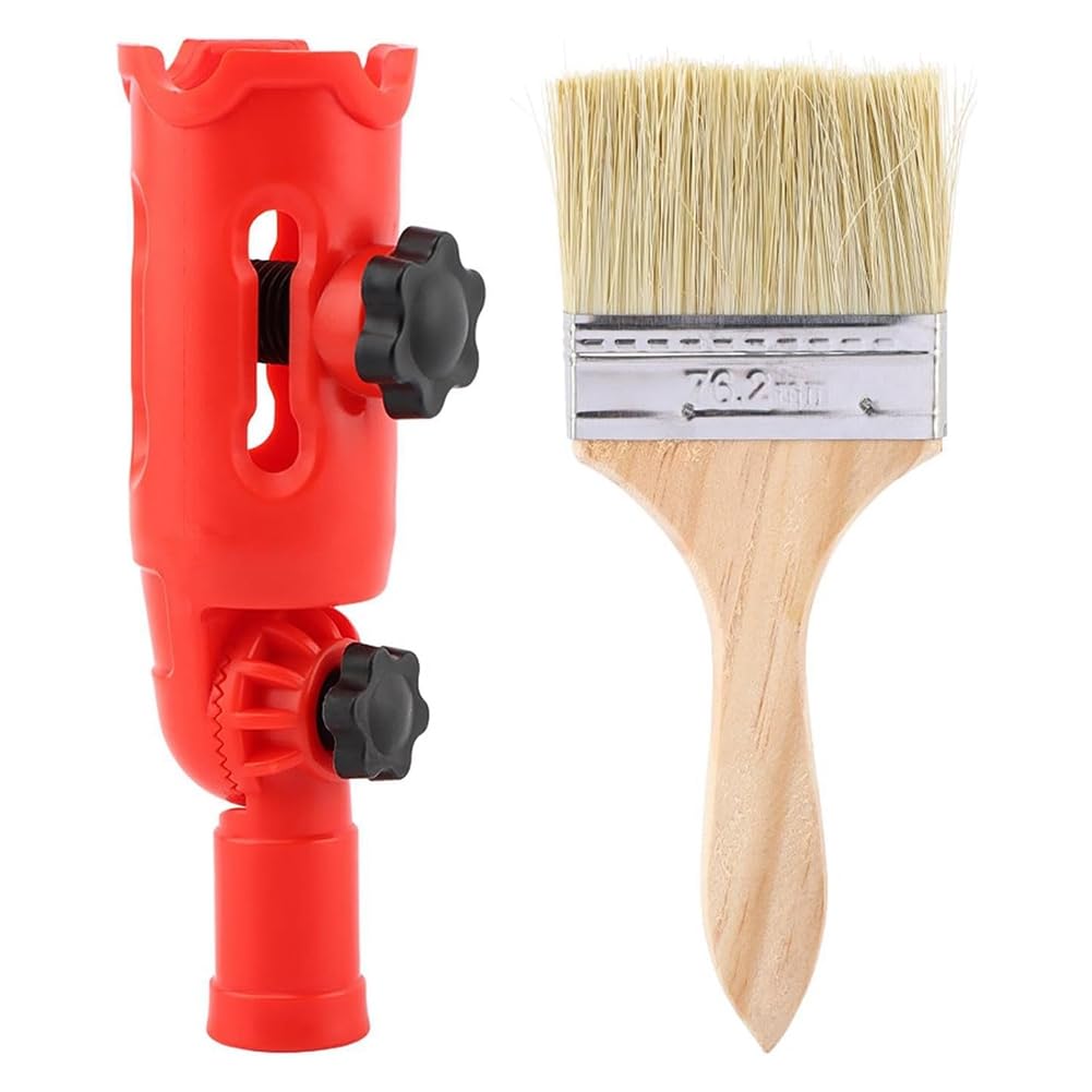 Littimoon Paint Brush,Extension Pole Attachments Multi-Angle Paint Brush Extender for Painting Roller, Edger Tool with Paint Brush