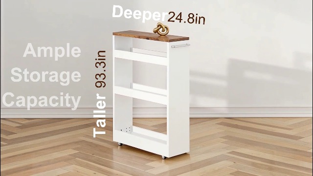 Amazon.com: TEAMIX 4 Tier Slim Rolling Storage Cart with Wheels