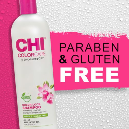 CHI ColorCare Color Lock Shampoo, Locks In Color & Replenishes Moisture For Color-Treated Hair, Sulfate, Paraben, & Cruelty-Free, 25 Oz - image 4