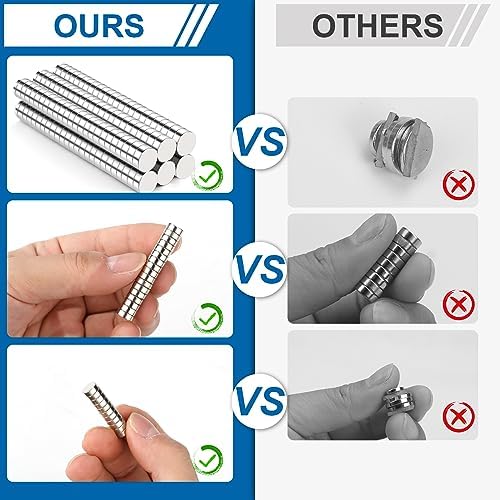 Image of DIYMAG Small Stronge Rare Earth Magnets, 300 Pack, 8x3mm - Neodymium Magnets for Refrigerator, DIY, Crafts, Kitchen & Office