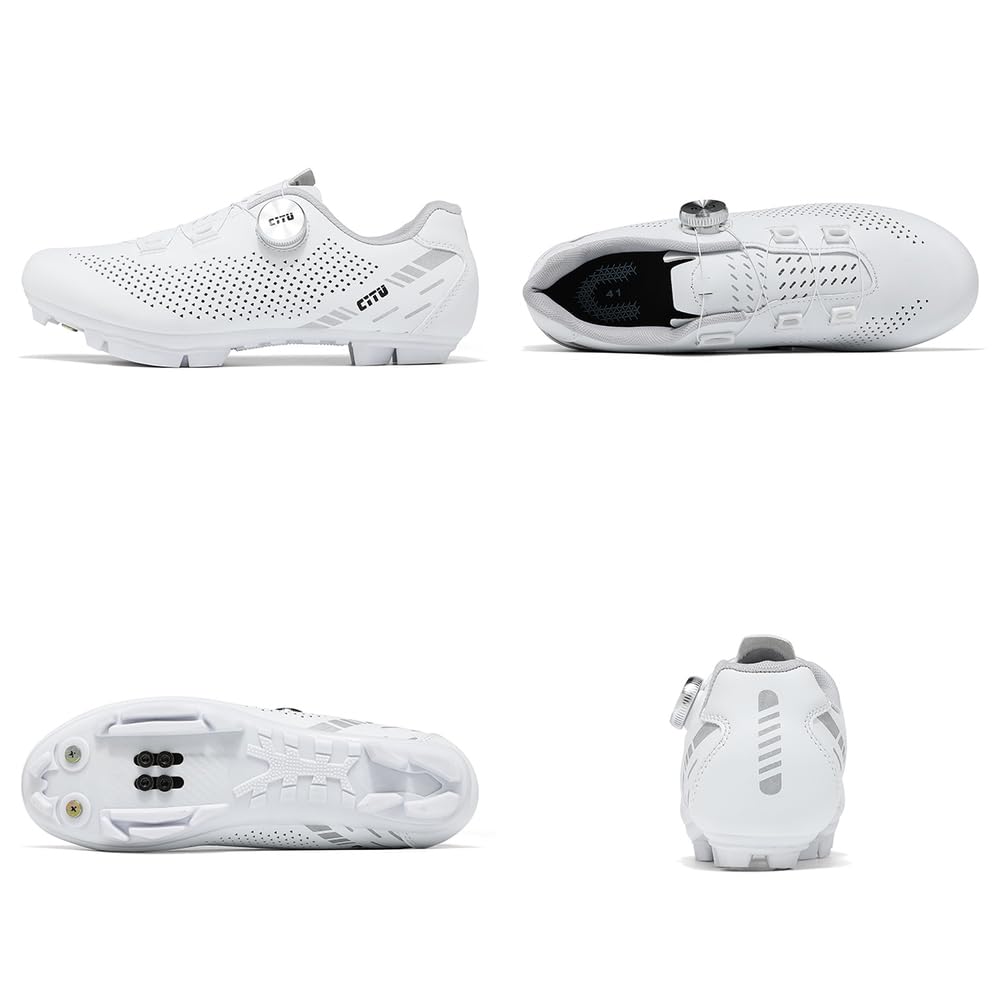 Fahrradschuhe Herren Damen Outdoor MTB Radschuhe Adulta Atmungsaktive Mountainbike Schuhe Kompatibel Mit SPD-Stollen mit 2 Loch Cleat System