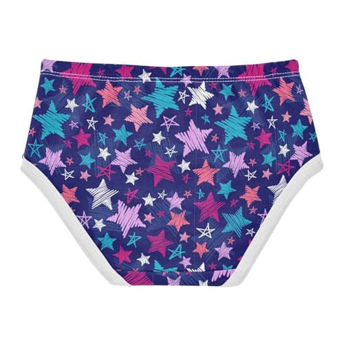 Little Girl Underwear Toddler Panties Kids Undies Colorful Stars Print Soft Cotton Briefs 2T-8Y2