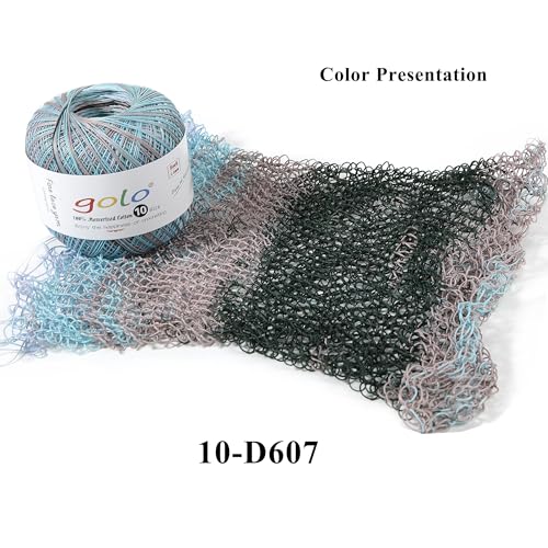 Image of golo Crochet Thread Size10 Space-Dyed Yarn for Hand Knitting D611