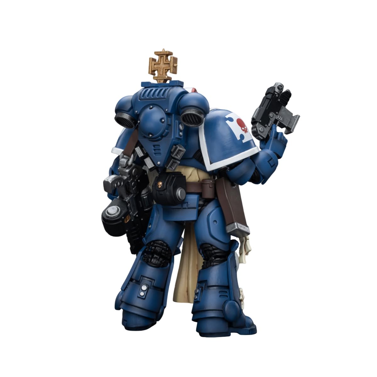 JOYTOY 1/18 figurka Warhammer 40 000 ultramaryny strażnik weteran sierżant 12 cm ruchomy model figurka kolekcjonerska