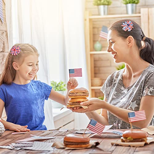 24 Pcs Patriotic Hair Bows Clips 4Th Of July Alligator Bow Hair Accessories Colorful Independence Day Hair Clip Hawaii Hair Clip Summer Beach Bowknot Hairpins Barrette For Girls (American Flag) #TOP6