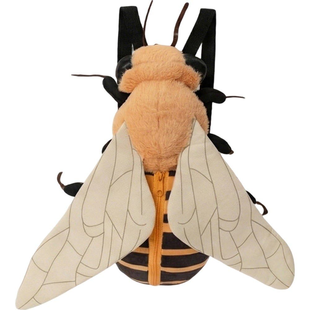 À Dos en Peluche Insecte Rigolo Abeille, À Dos en Peluche Animal Doux avec Bandoulière Réglable
