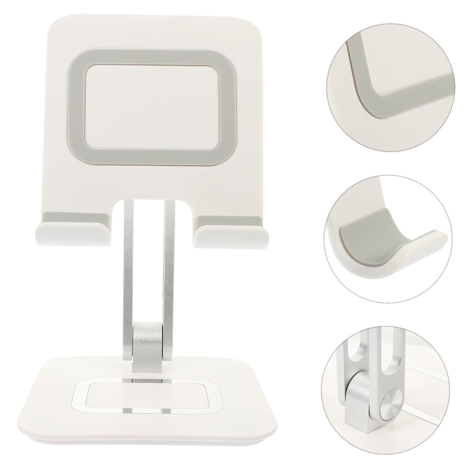 Supporto in Metallo per Cellulare e Tablet Design Regolabile per Telefono da Scrivania Cuscinetto in Silicone per Stabilità Sul Tavolo Libera le Mani per Videochiamate e Uso