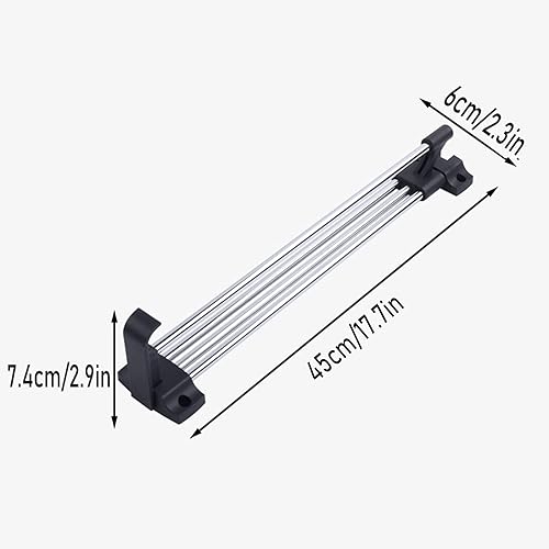 Miniatura 7 de Toallero retráctil resistente para armario, barra extraíble para ropa, riel extensibleorganizador de almacenamiento (tamaño  9.8 in9.8 pulgadas)