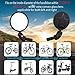 BriskMore Black Convex Rearview Mirrors, 2PCS Adjustable Handlebar Bicycle Mirrors for Road, Mountain, Scooter Bikes