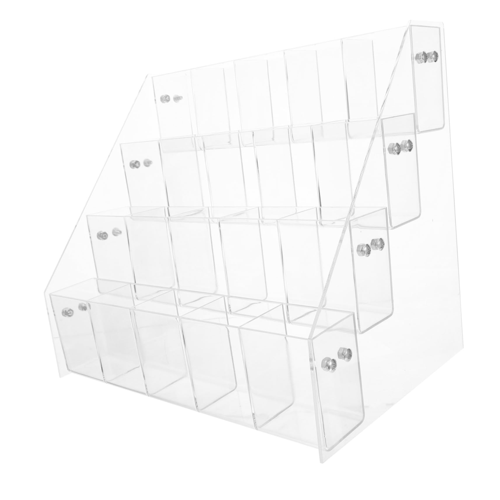 SHINEOFI 4nivel Expositor de Bolígrafos Transparente de Acrílico Compartimentos para Escritorio Organizador de Papelería para Oficina y Útiles Escolares para Almacenar Brochas de Maquillaje