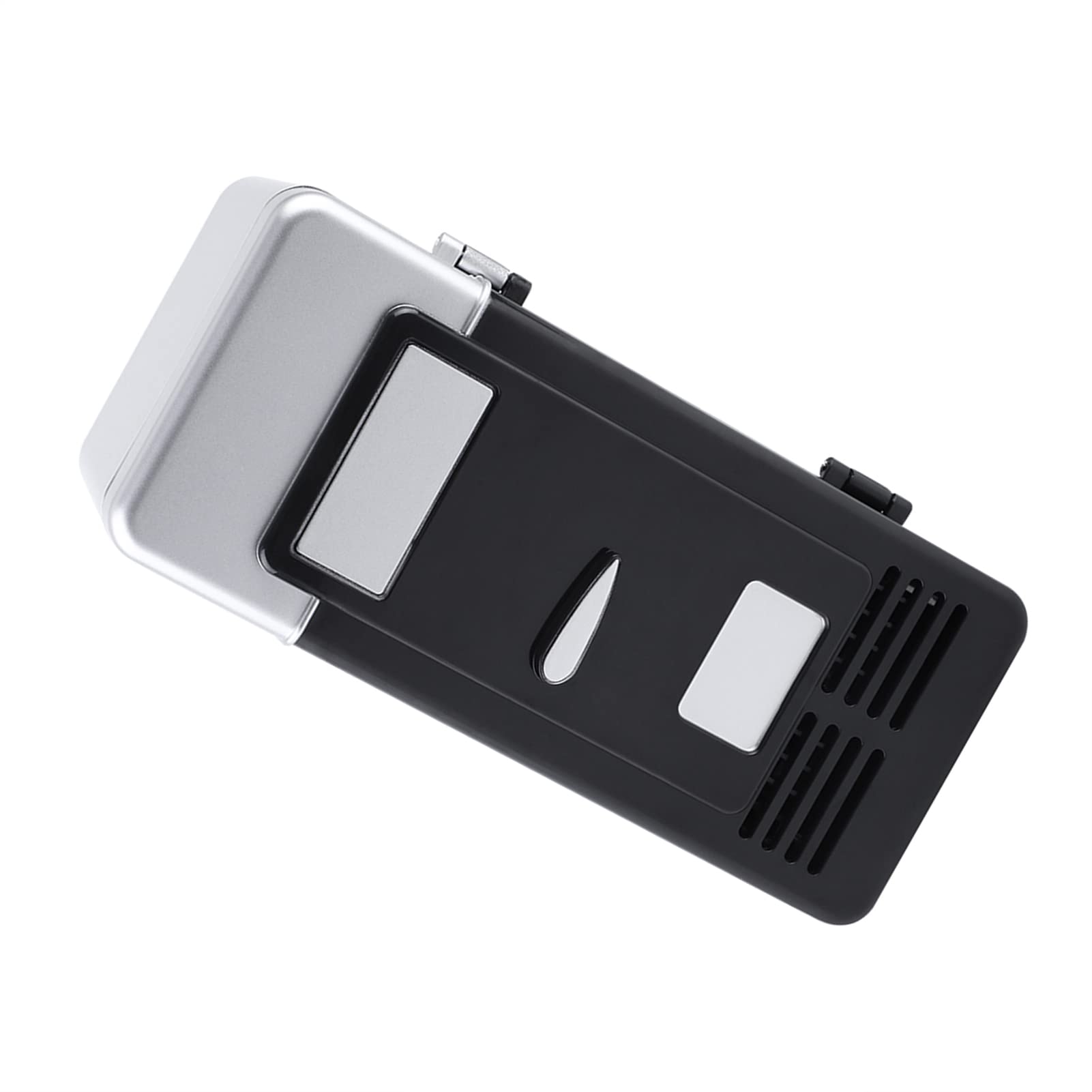 Tbest R Dormitorio Frente En Blanco, Refrigerador USB, Refrigerador Pequeño para Oficina, Refrigerador Portátil para Latas Led Mini Refrigerador USB Refrigerador USB Bebidas Latas De (Negro)