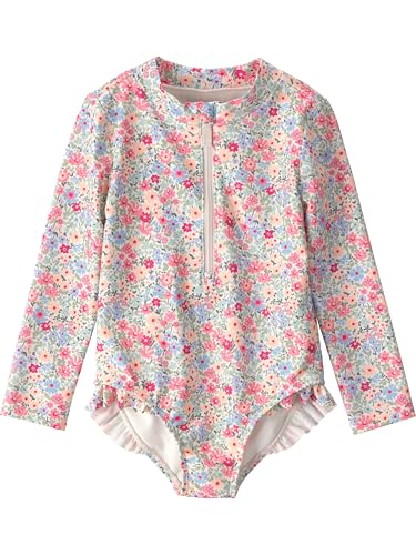 Little Planet by Carter's Girl 1-piece Rashguard, Pink Floral, 5T