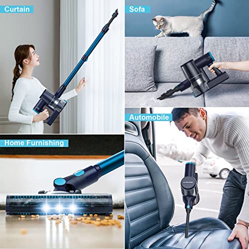 Claesydorn Cordless Vacuum Cleaner, 250W Powerful 6-In-1 Lightweight Stick Vacuum Up To 45Mins Runtime With 2200Mah Battery, Self-Standing Rechargeable Handheld Vacuum For Hard Floor Pet Hair Home #TOP7