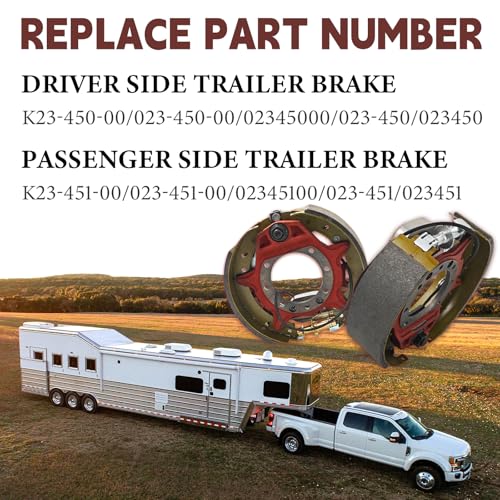 Image of 12-1 /4 inch x 3-3 /8 inch Electric Trailer Brake Assembly K23-450-00 K23-451-00