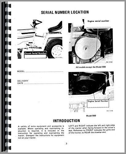 International Harvester Cub Cadet 1200 Lawn & Garden Tractor Operators Manual      Unknown Binding
