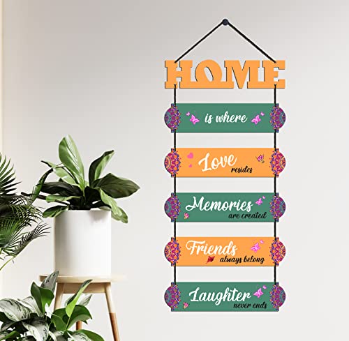 Image of Exple asia Exuberant & Luxury DecorDecorative Wall Hanging Wooden Art Decoration Item for Home Office Living Room Bedroom Decoration Items Home Decor