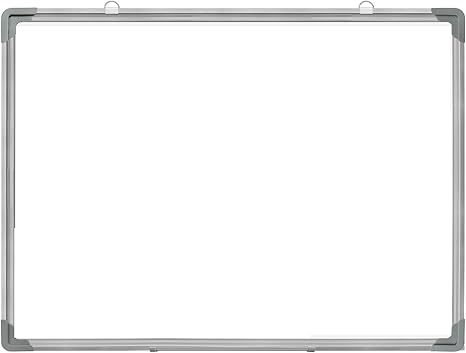 ECLET Alloy Steel, Aluminium Non Magnetic 1 X1 feet Double Sided White Board and Chalk Board Front Side whiteboard Marker Surface and Back Side Chalkboard Surface (1x1 feet, Pack of 1 Item) C (1 x 1)