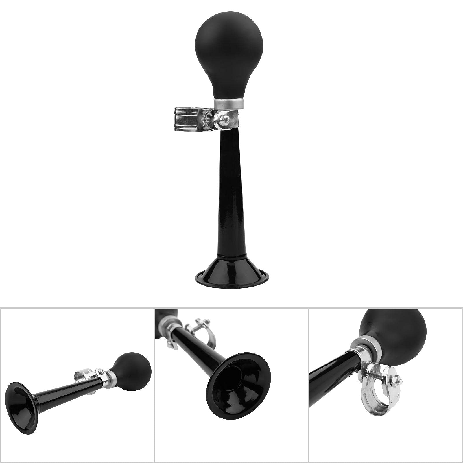 GOTOTOP Campanello per Bici, Tromba d'Aria Classica in Metallo con Lampadina di Compressione