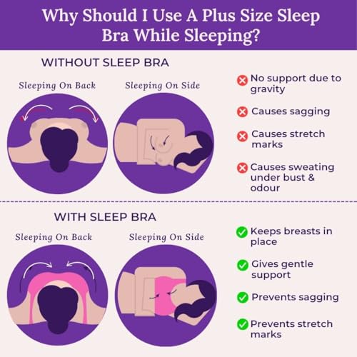Image of Adira | Plus Size Sleeping Bra for Women | Plus Size Bra | Slip On Bras to Wear at Home | Comfortable Bra | Wirefree & High Coverage | Sleep Support | Avoids Stretch Marks | Pack of 2