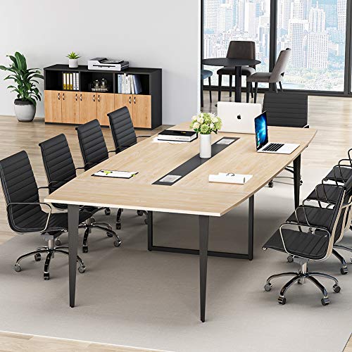 image for Tribesigns 8FT Conference Table, 94.48L x 47.24W x 29.52H Inches Boat 