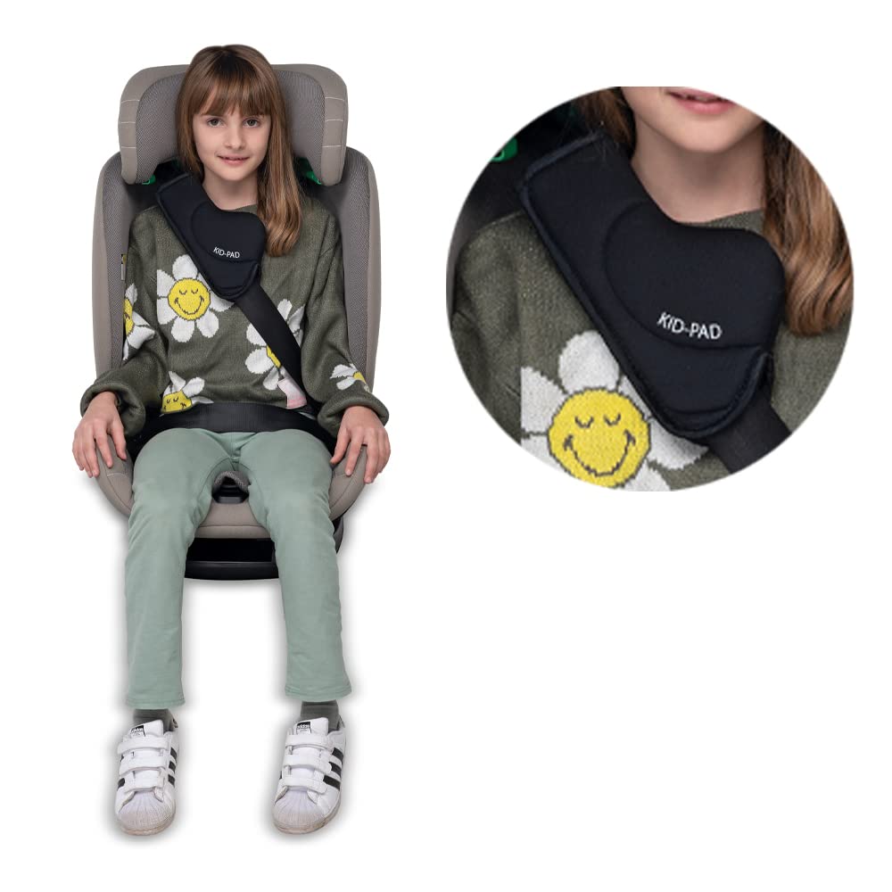 Foppapedretti Seggiolino Auto Pitstop I-Size, per bambini da 76 a 150 cm di altezza, 15mesi-12 anni, conforme ECE R129, Fissaggio Dualfix (Isofix e non), Safe Body Protection, Comfort Kid Pad, Nero