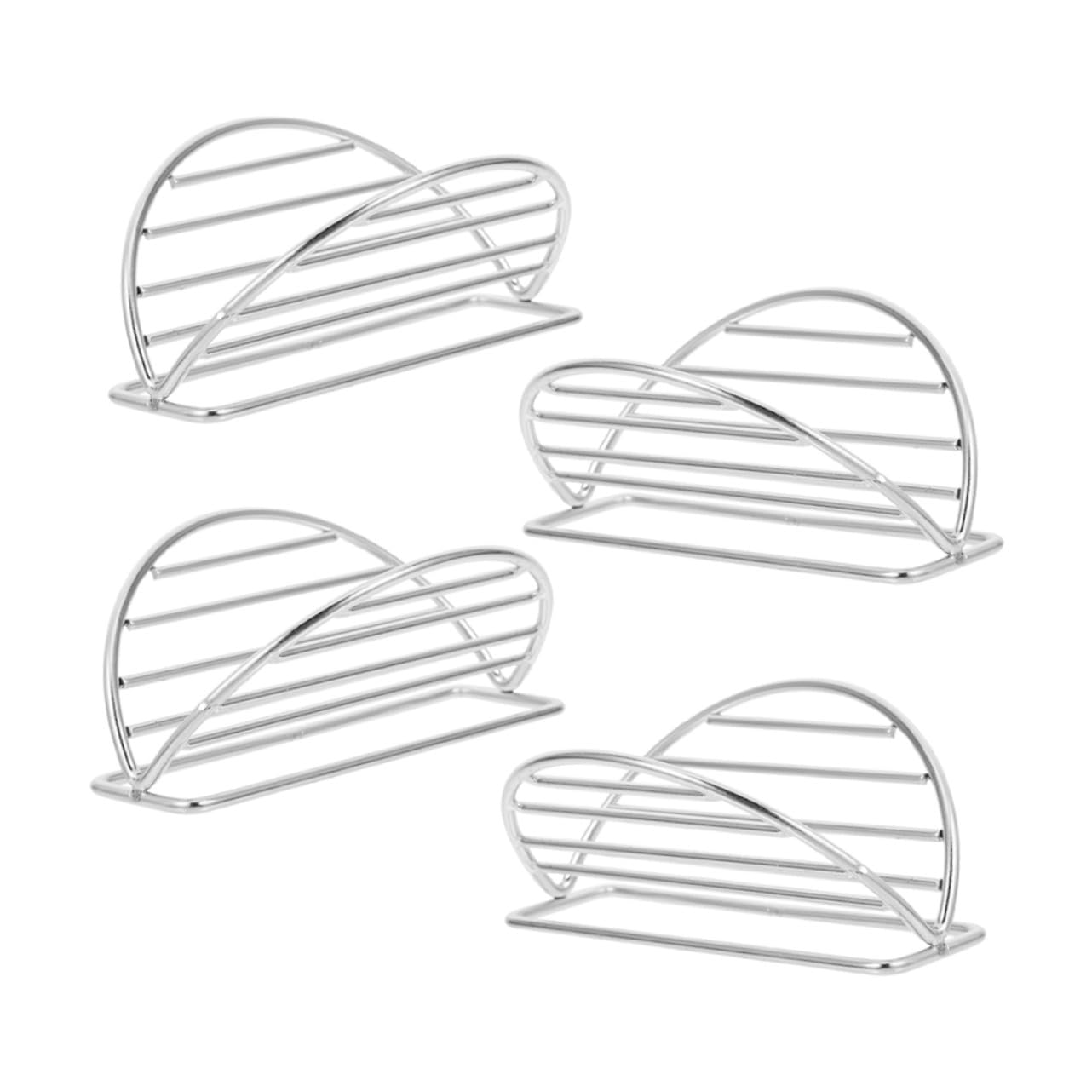 Soporte para Tacos De Acero Inoxidable Resistente y Compacto, Pack De 4 Piezas para Cocina y Restaurantes, Apto para Hornos y Lavavajillas, Exhibidor Versátil para Tacos Blandos y Postres