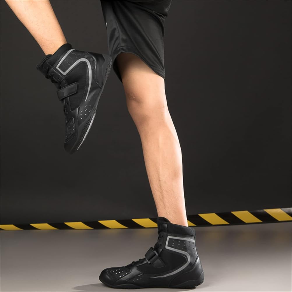 Scarpe da Allenamento da Boxe Unisex, Sneakers Leggere da Fitness per Wrestling, Stivali da Kickboxing con Lacci per Un Buon Movimento e Supporto