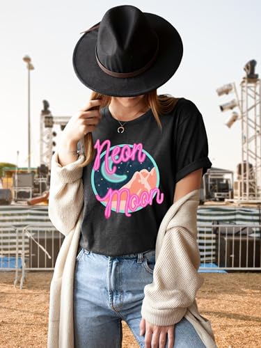 Neon Moon Shirt Women Country Music T Shirts Neon Shirts Western Graphic Tees Funny Summer Moon Stars Concert Tops4