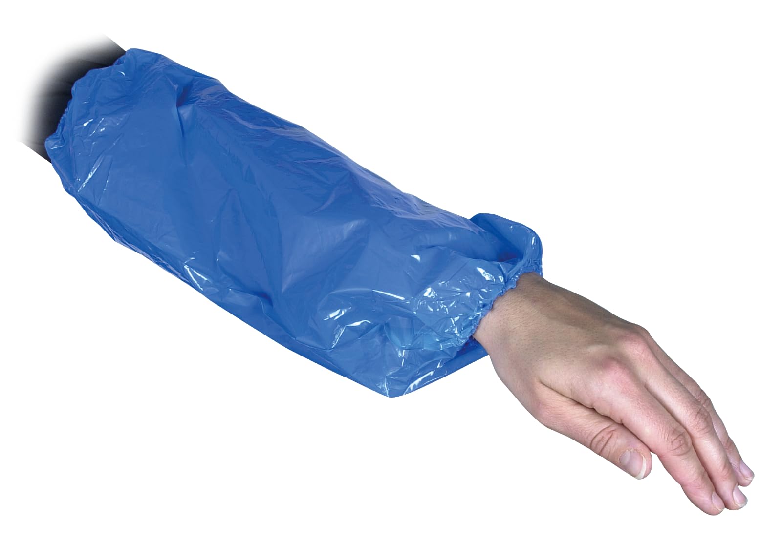 ABENA Sleeve Cover | Extra Large | 40x20cm | 30 Micron | Blue | LDPE | Non-Sterile | Single Use | Durable Arm Protectors | Easy to Put On Arm Shield | Versatile Oversleeve