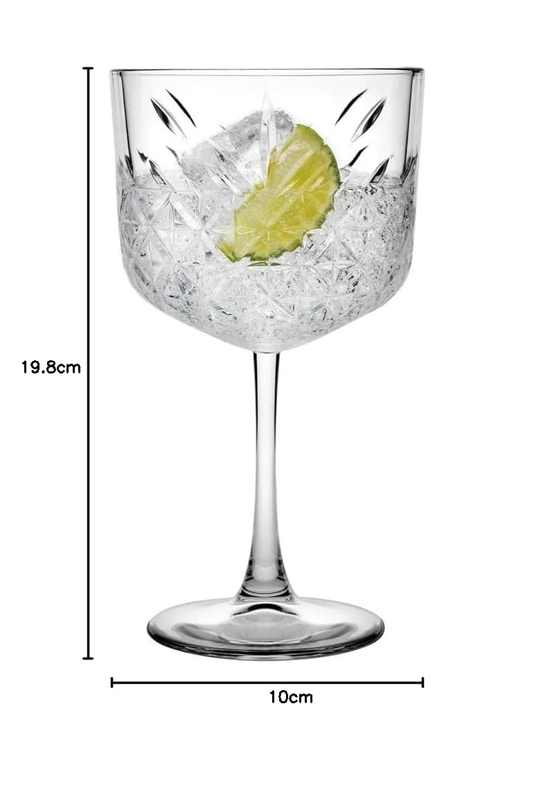 Pasabahce, Bicchieri da cocktail, 4 pezzi, in stile vintage, senza tempo e stabili, capacità ca. 500 ml (fino al bordo superiore)